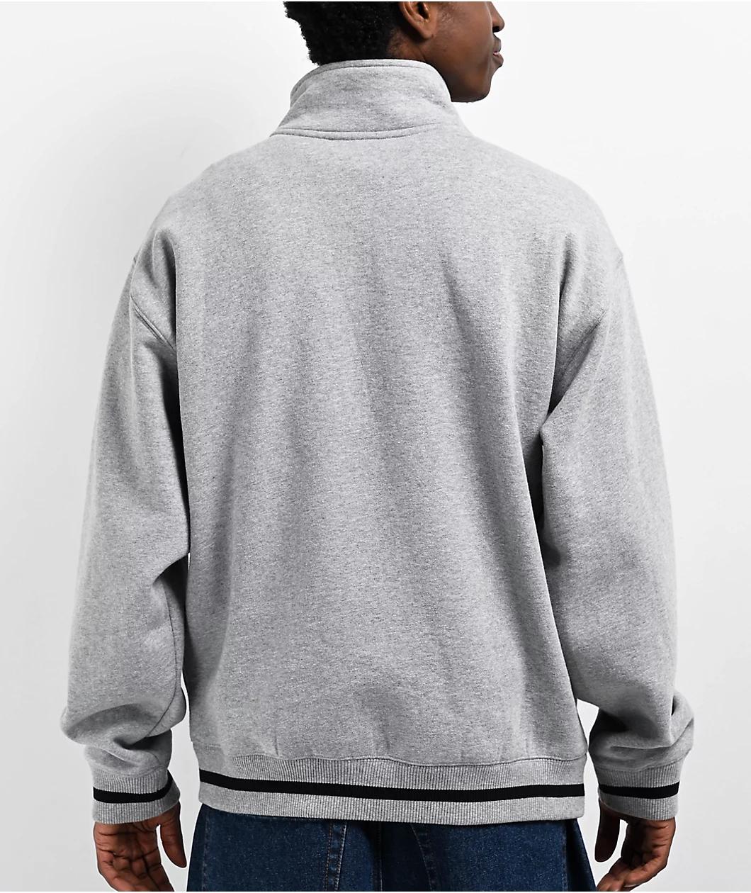 Empyre Grad Quarter Zip Grey Sweatshirt Product Image