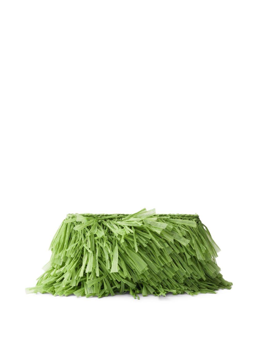 medium fringed crochet clutch bag Product Image