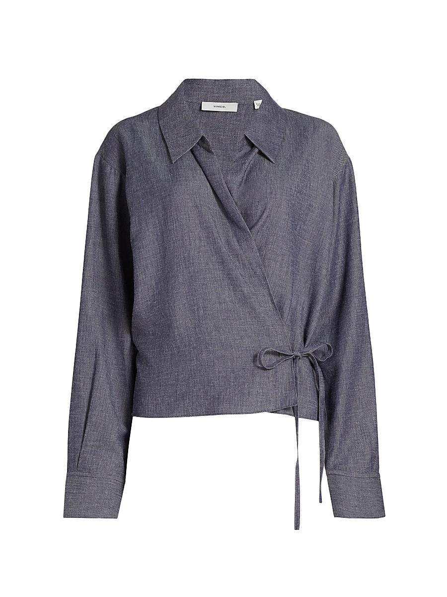 Collared Wrap Top Product Image