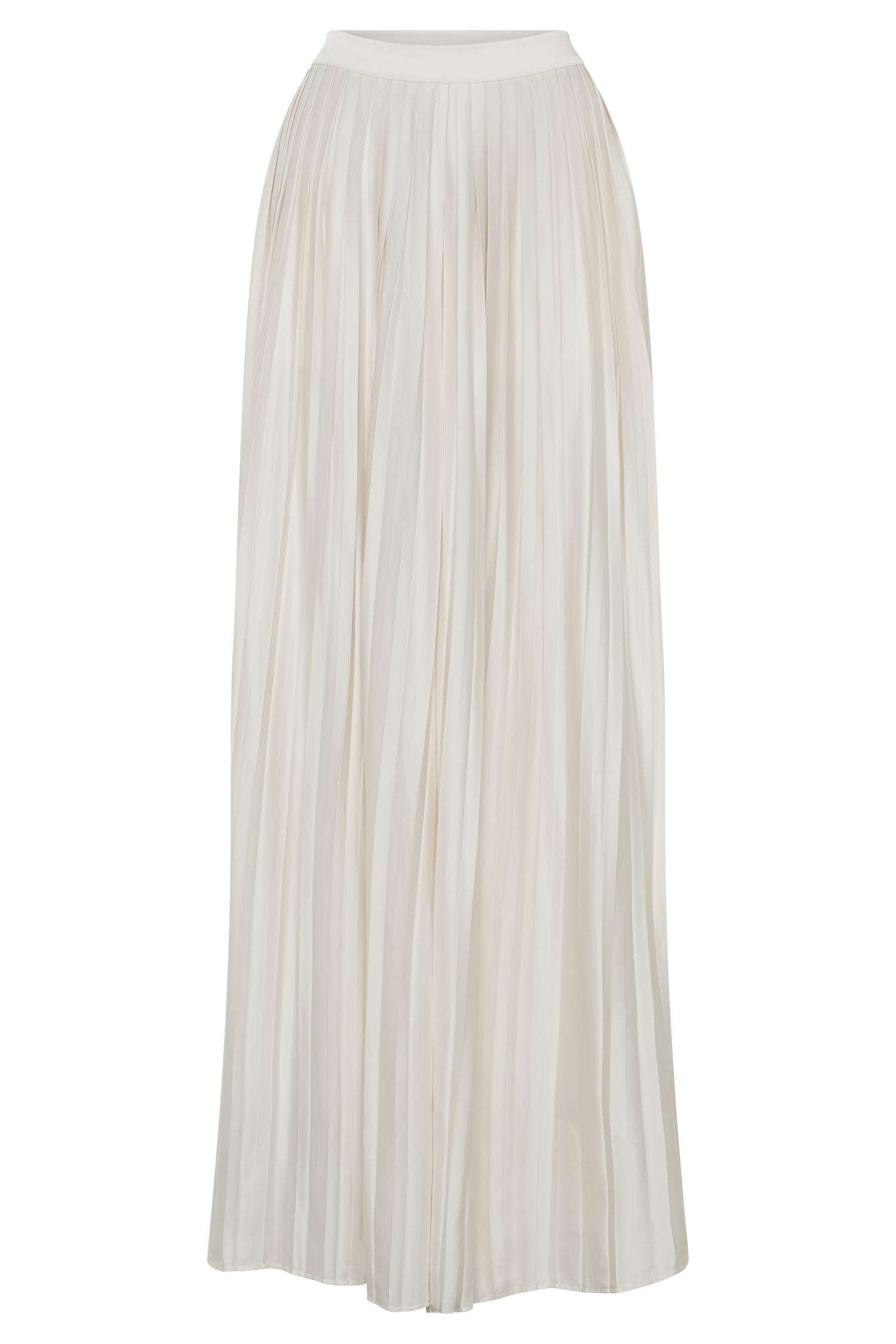 Tyla Draped Slinky Halter Top - White Product Image