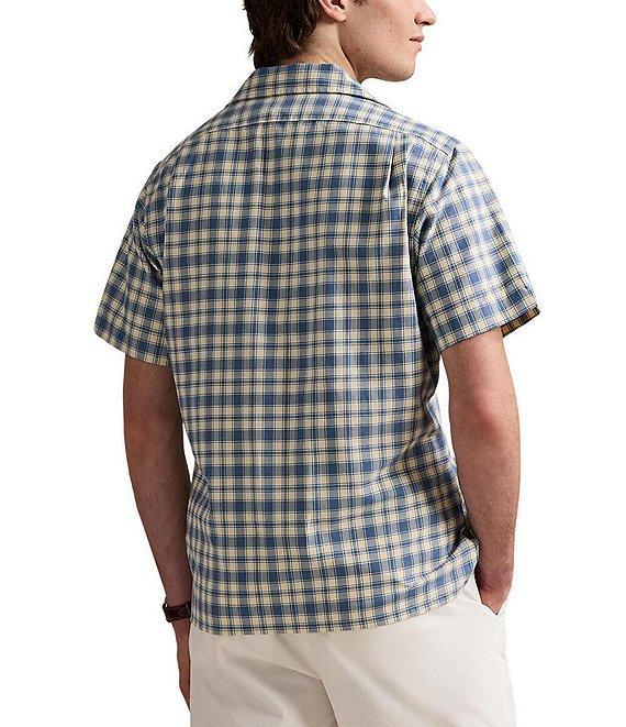 Polo Ralph Lauren Classic Fit Plaid Oxford Short Sleeve Woven Camp Workshirt Product Image
