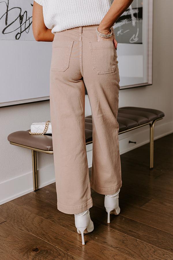 Just USA Donna High Waist Cargo Pants in Khaki Product Image