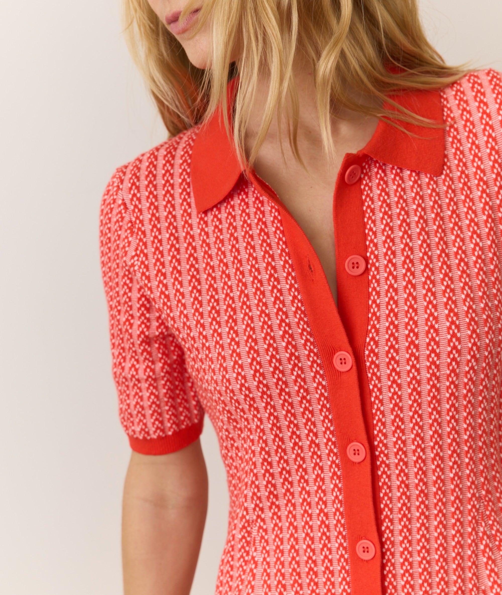 Alice Textured Polo Dress Product Image