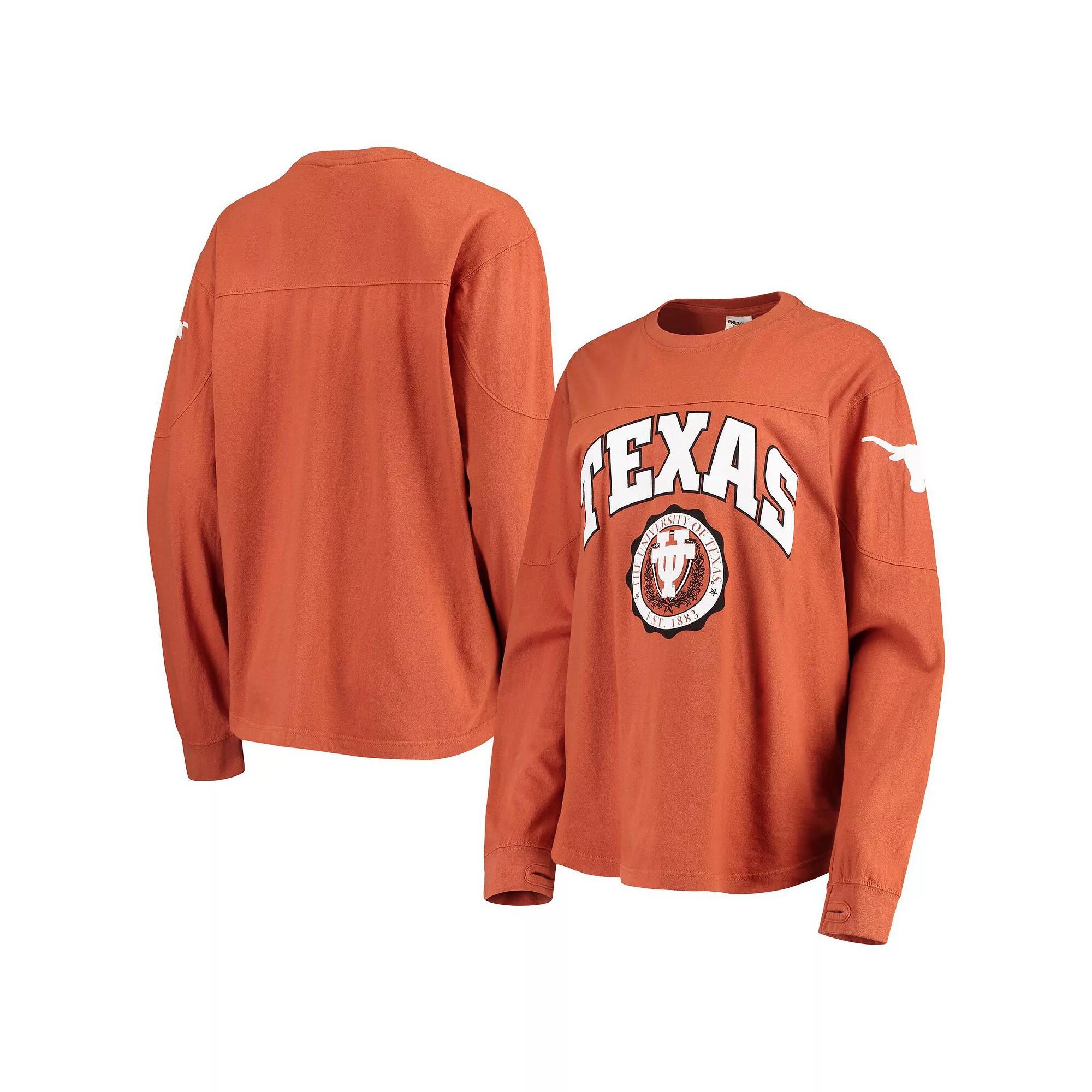 Women's Pressbox Texas Orange Texas Longhorns Edith Long Sleeve T-Shirt, Size: Medium, Team Product Image