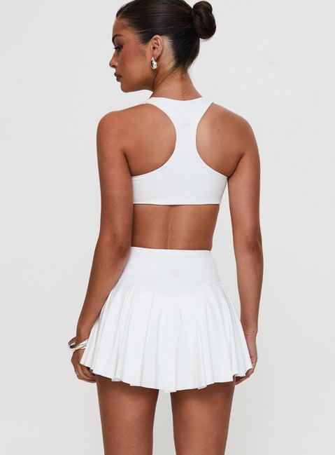 Dynamic Pleat Active Skort White Product Image