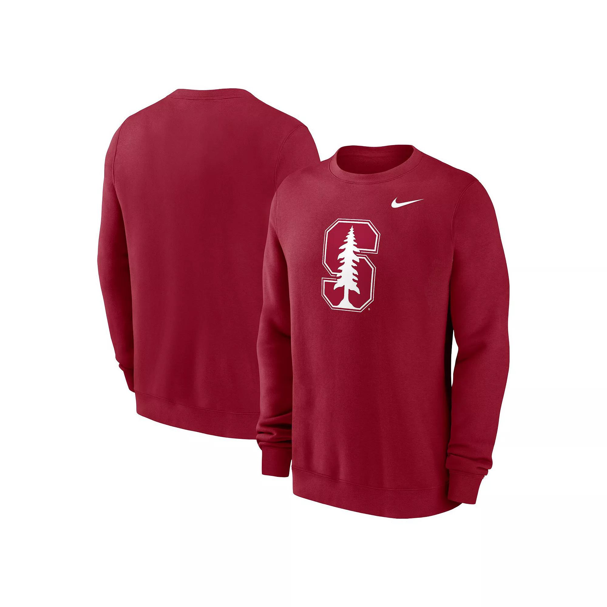 Men's Nike Cardinal Stanford Cardinal Primetime Evergreen Fleece Pullover Sweatshirt, Size: XL, Red Product Image