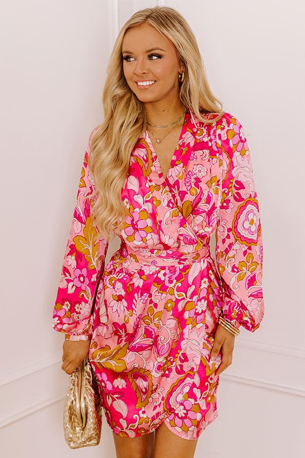 Romance In Paris Satin Mini Dress Product Image