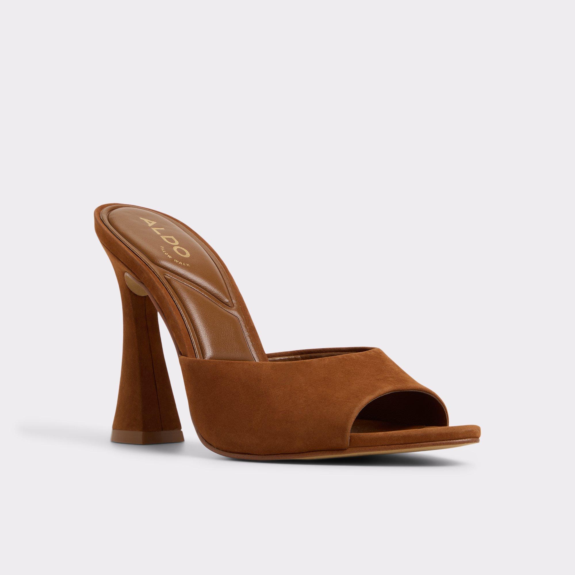 Rylea Medium Brown Women's Heeled mules | ALDO US Product Image