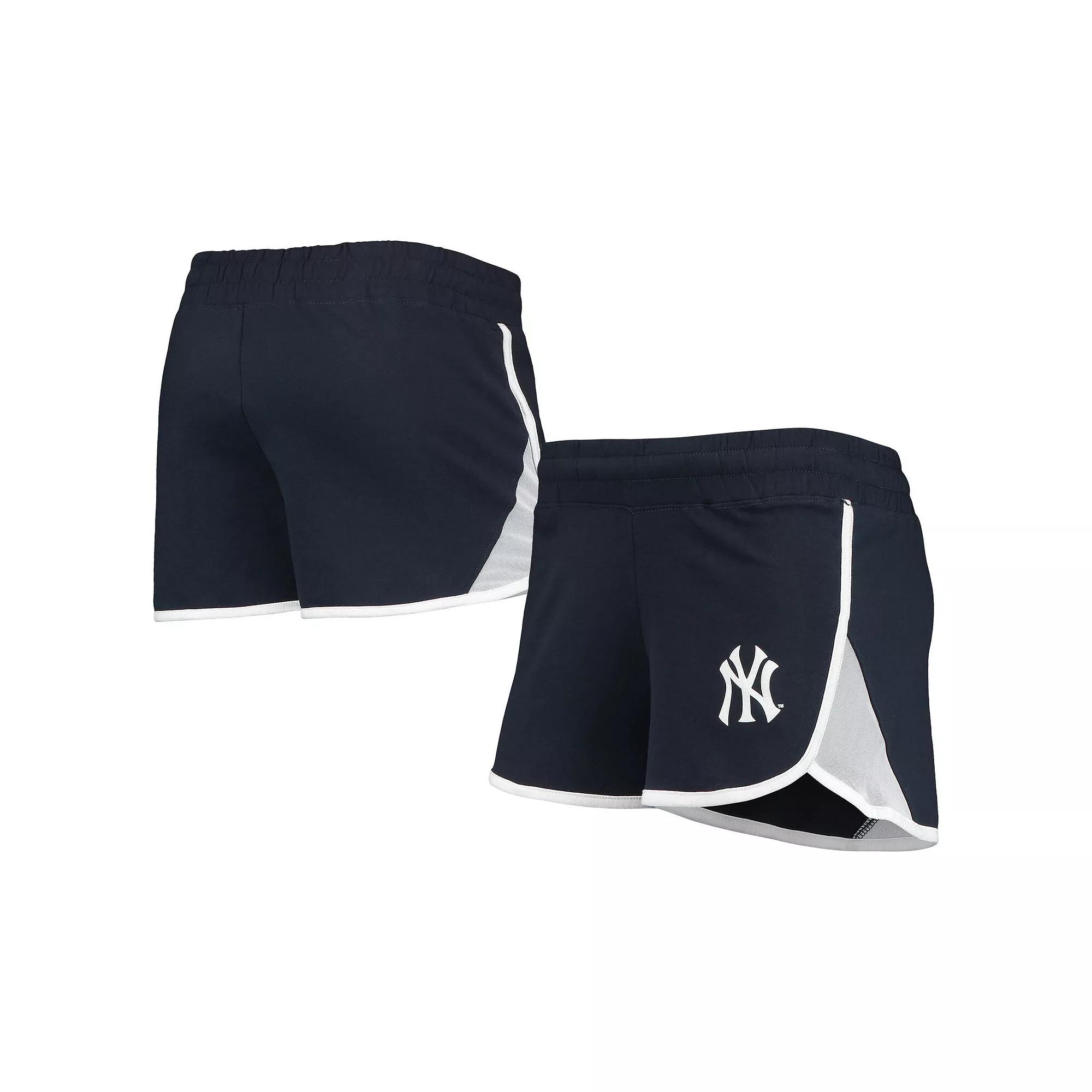 Women's New Era Navy New York Yankees Stretch French Terry Shorts, Size: 3XL, Blue Product Image