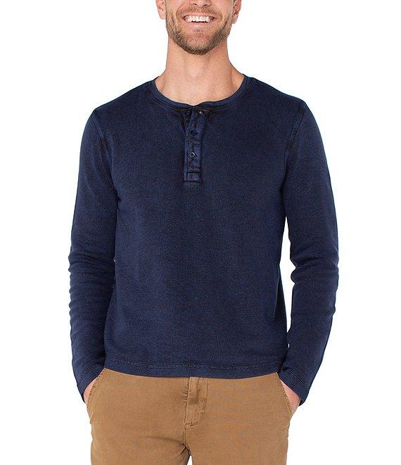 Liverpool Los Angeles Henley Neck Long Sleeve T-Shirt Product Image