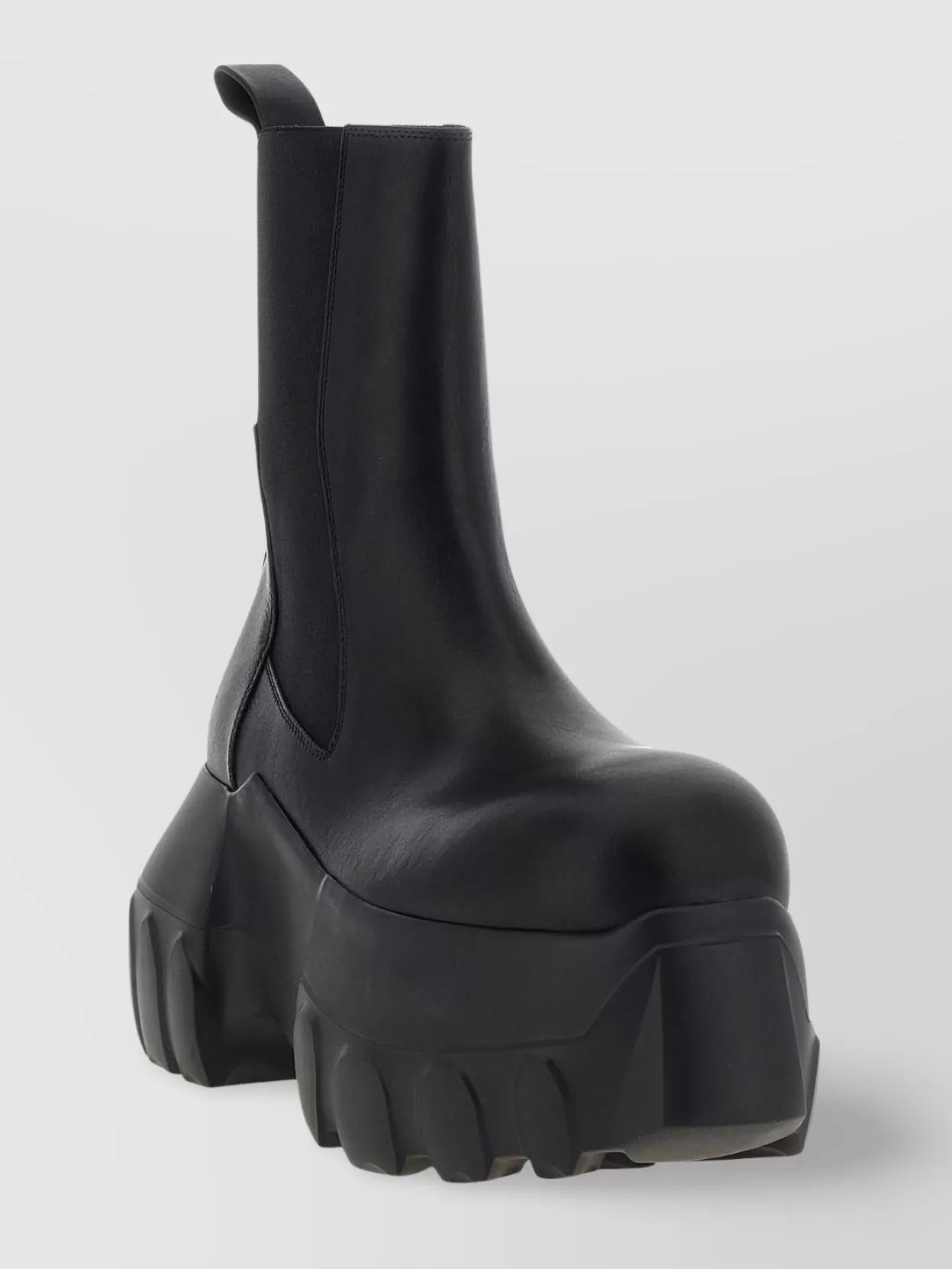 Black Hollywood Beatle Mega Tractor Chelsea Boots Product Image