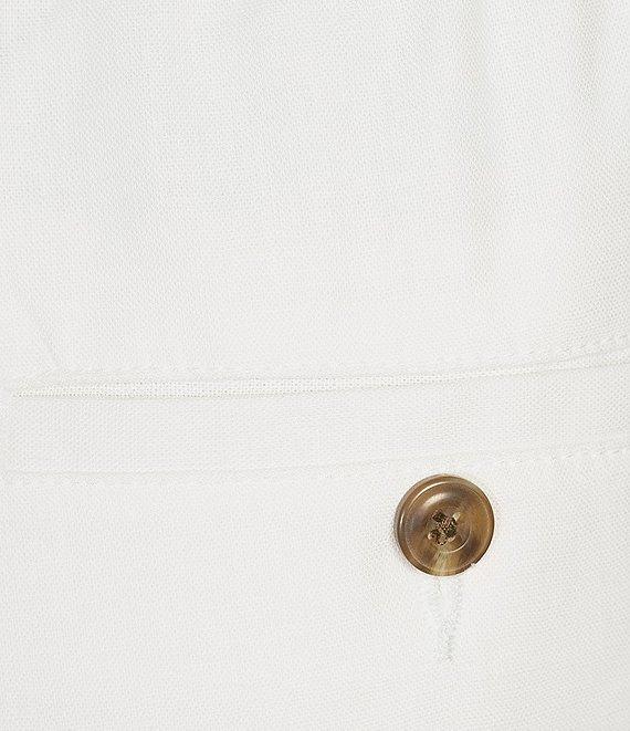 Roundtree & Yorke Luxury Linen Blend Flat Front Drawstring 8#double; Inseam Solid Shorts Product Image