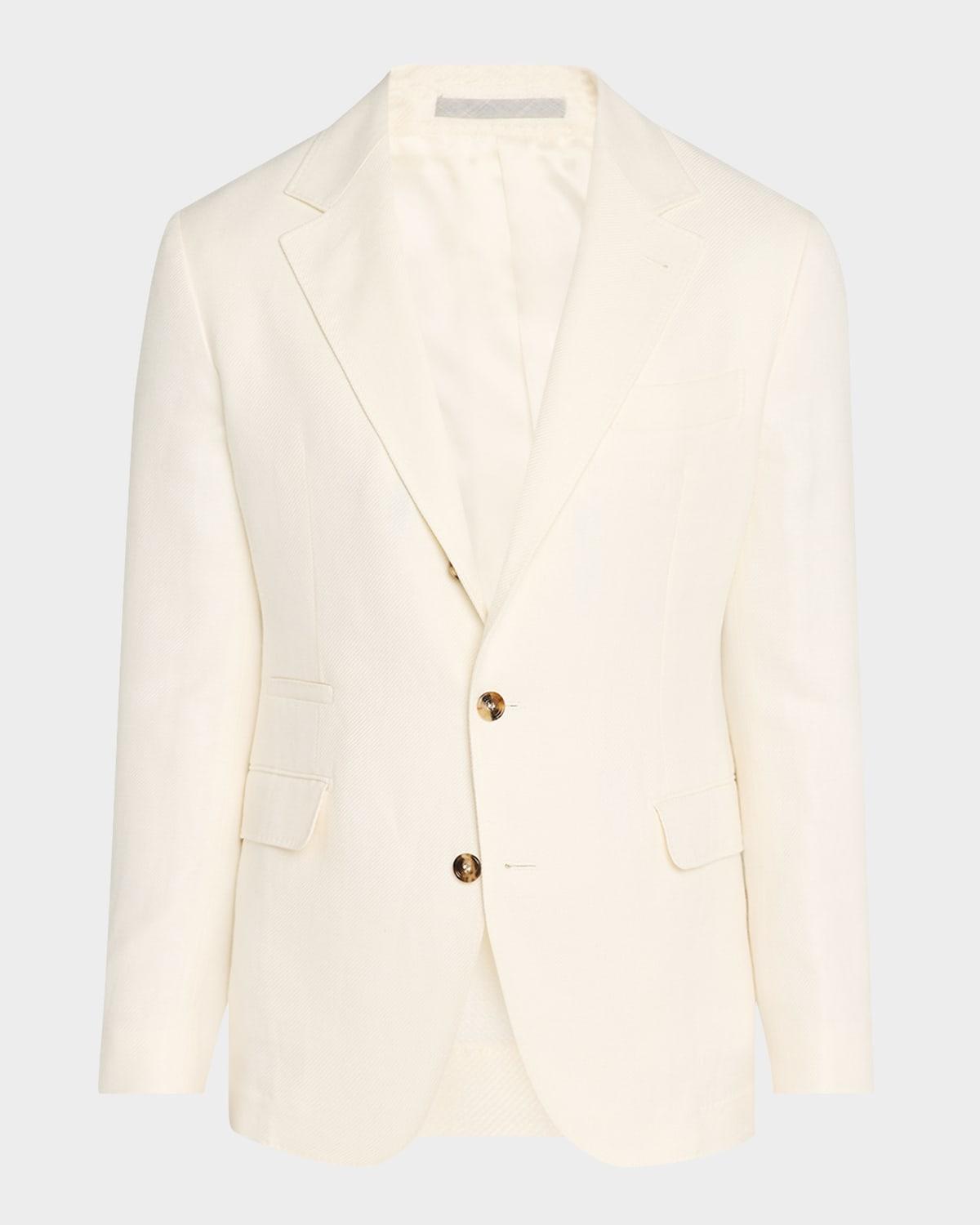 Mens Diagonal Twill Single-Breasted Sport Coat Product Image