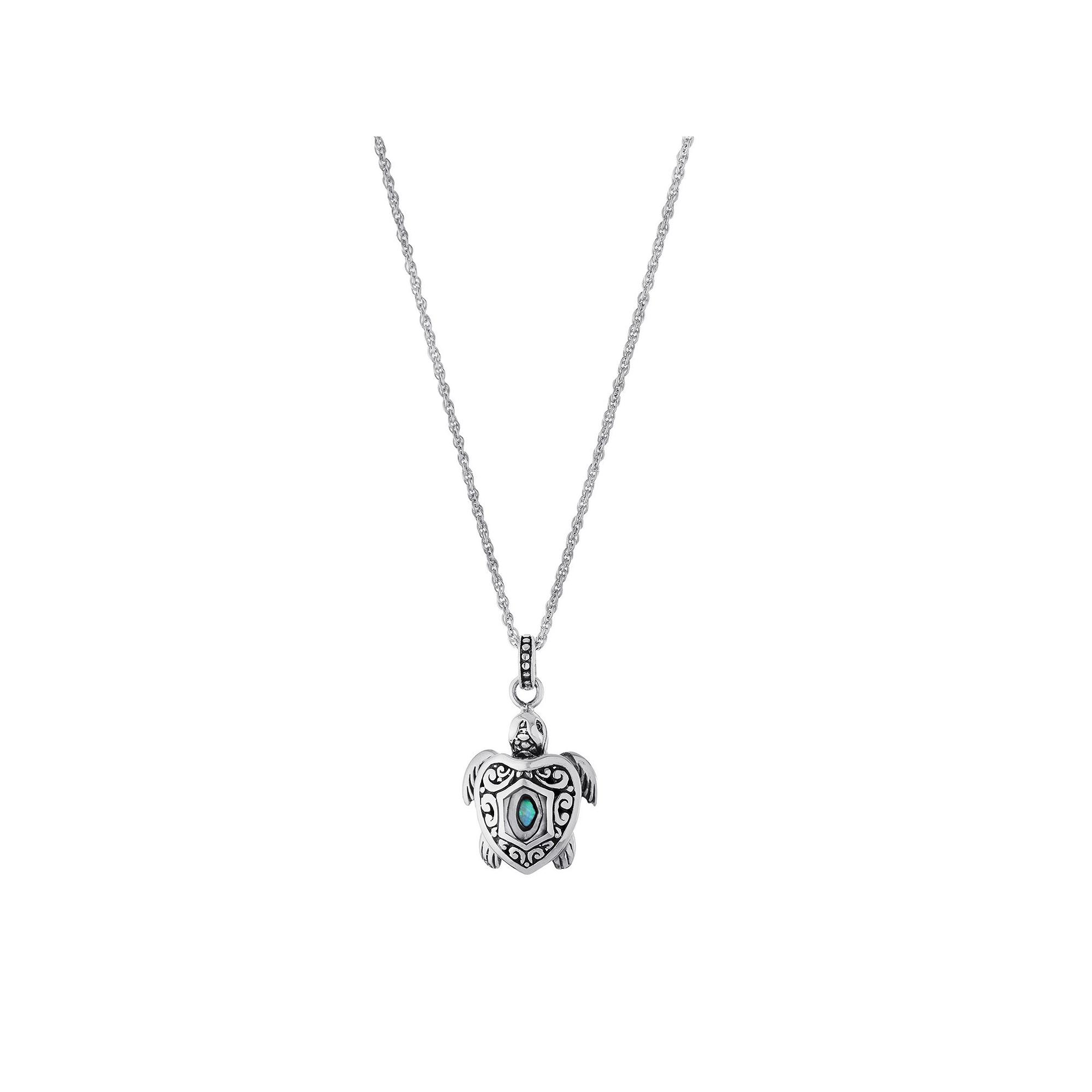 LeRose by Lexi and Rose Sterling Silver Lab-Created Ceylon Blue & White Sapphire Heart Pendant Necklace, Women's,  Product Image