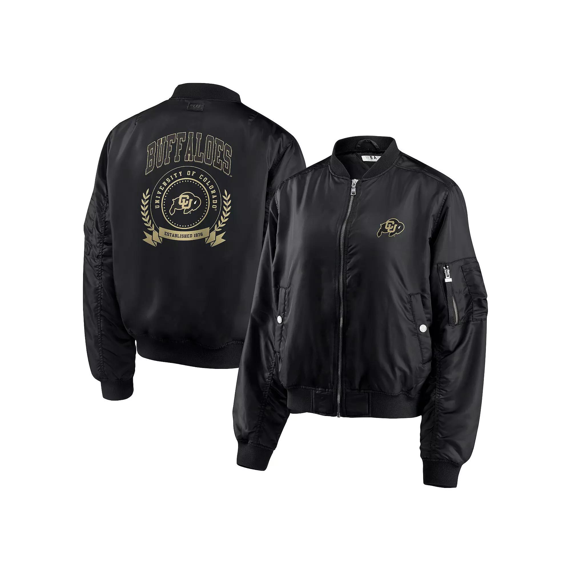 Women's WEAR by Erin Andrews Black Colorado Buffaloes Full-Zip Bomber Jacket,  Product Image