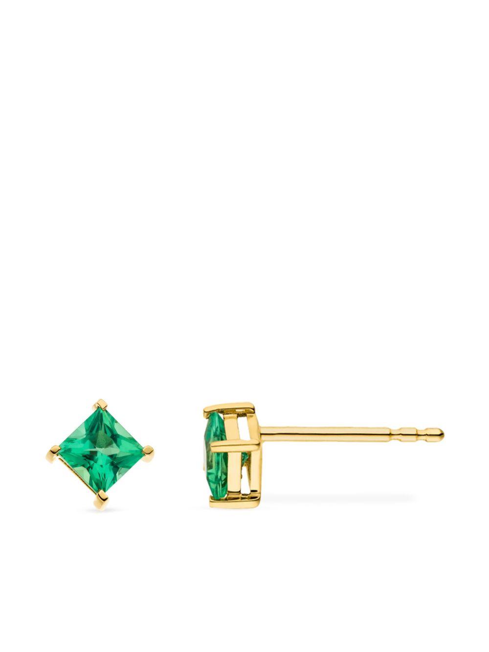 14kt yellow gold Klara emerald earrings Product Image