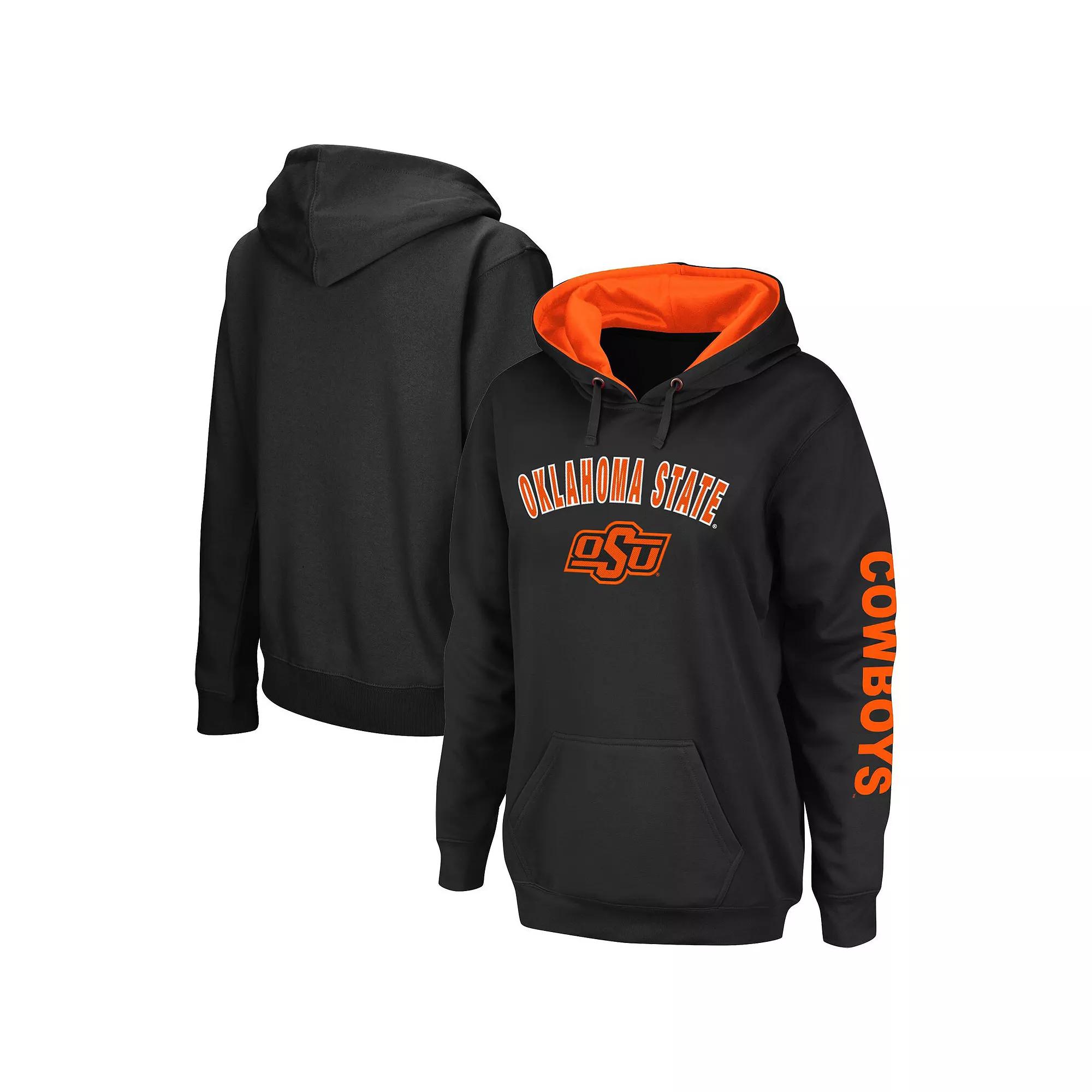 Women's Colosseum Black Oklahoma State Cowboys Loud and Proud Pullover Hoodie, Size: Small Product Image