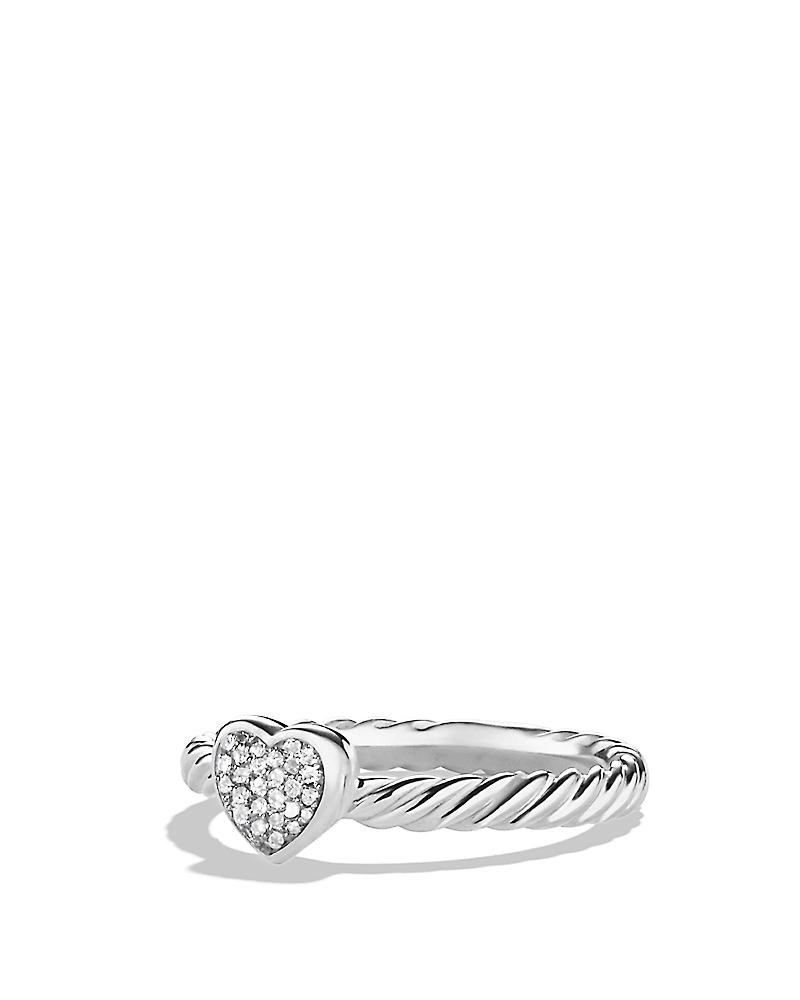 Petite Pave Heart Ring with Diamonds Product Image
