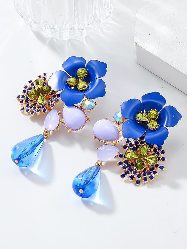 Flower Shape Drop Earrings Product Image