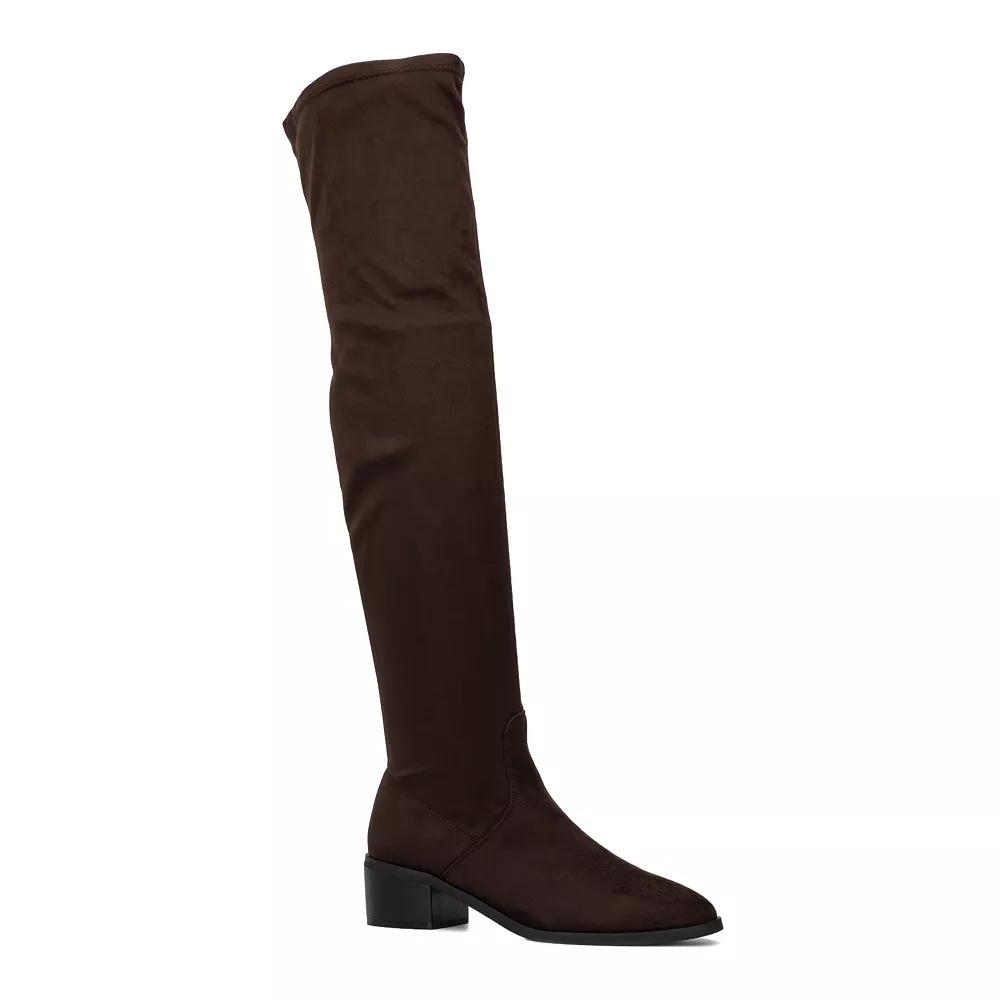 New York & Company Rana Women's Thigh-High Boots, Size: 7.5, Brown Product Image