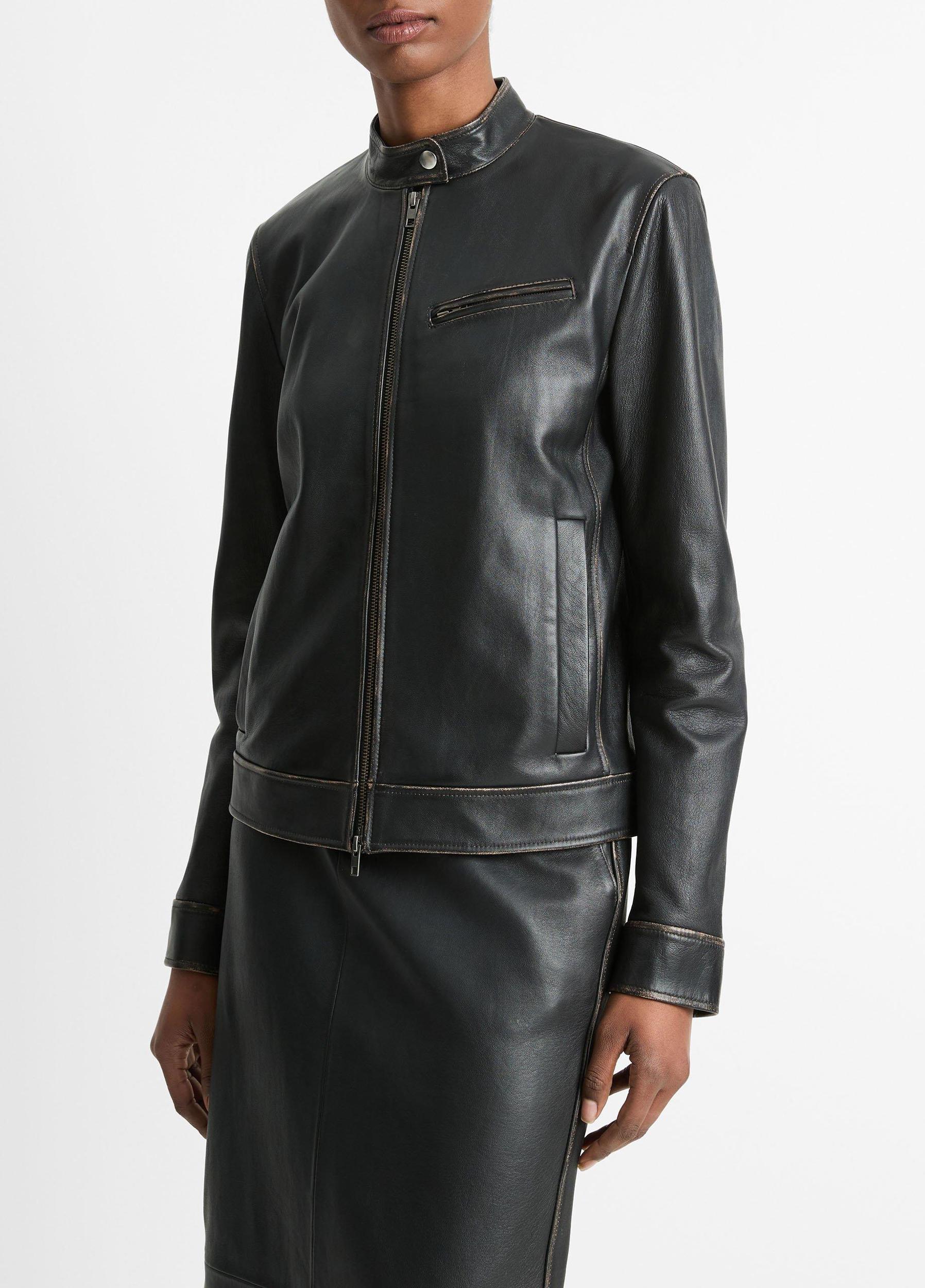 Leather Moto Jacket Product Image