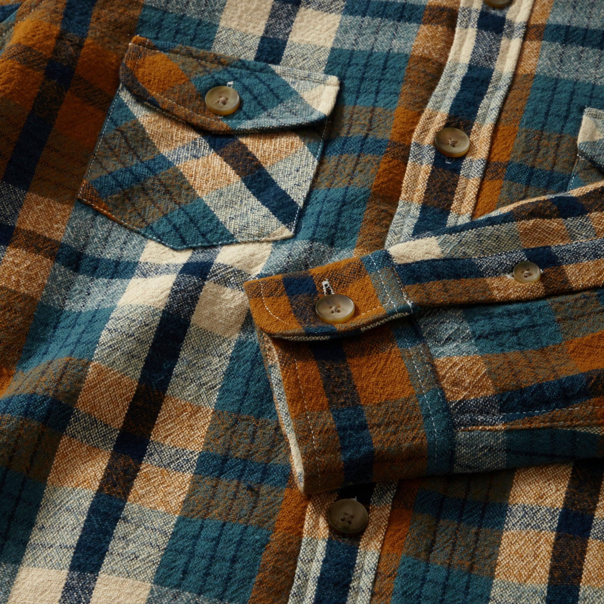 Edmund Sherpa Lined Shirt Jacket - Blue Biscuit Product Image