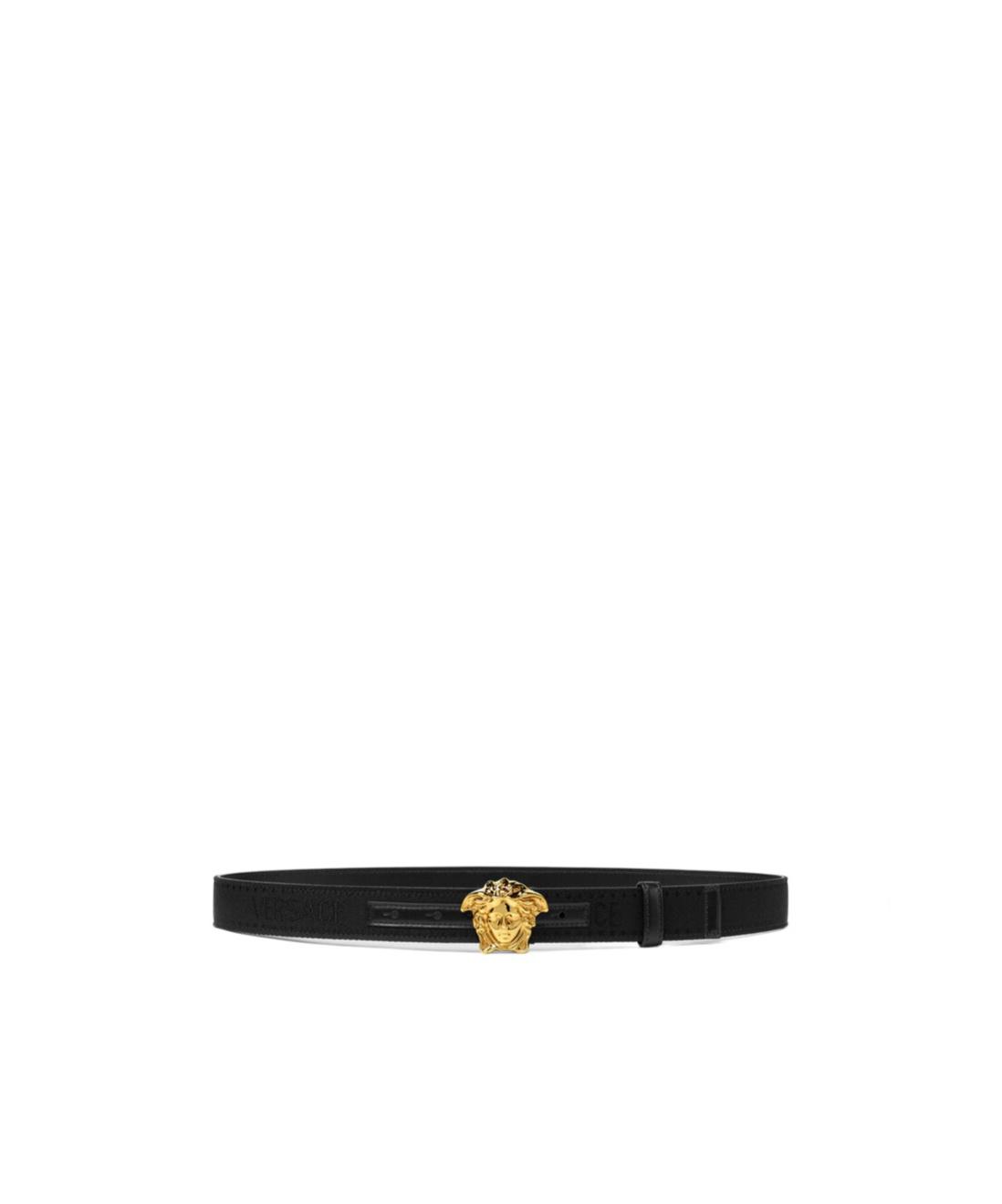 VERSACE La Medusa Leather Belt Man Belt Black Size 39.5 Calfskin Product Image
