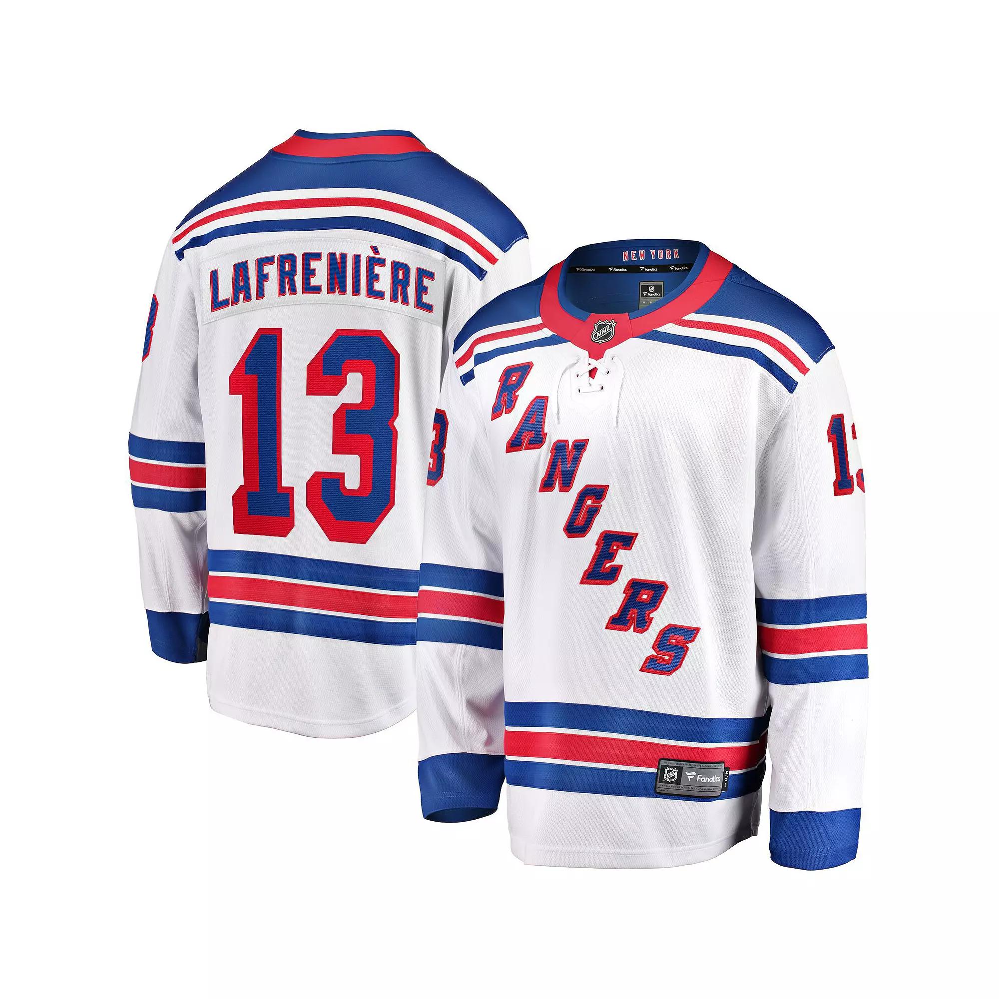 Men's Fanatics Branded Alexis Lafreniere White New York Rangers Away Premier Breakaway Player Jersey,  Product Image