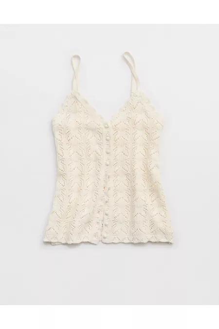 Aerie Sweater Button Front Tank Top Women's Product Image