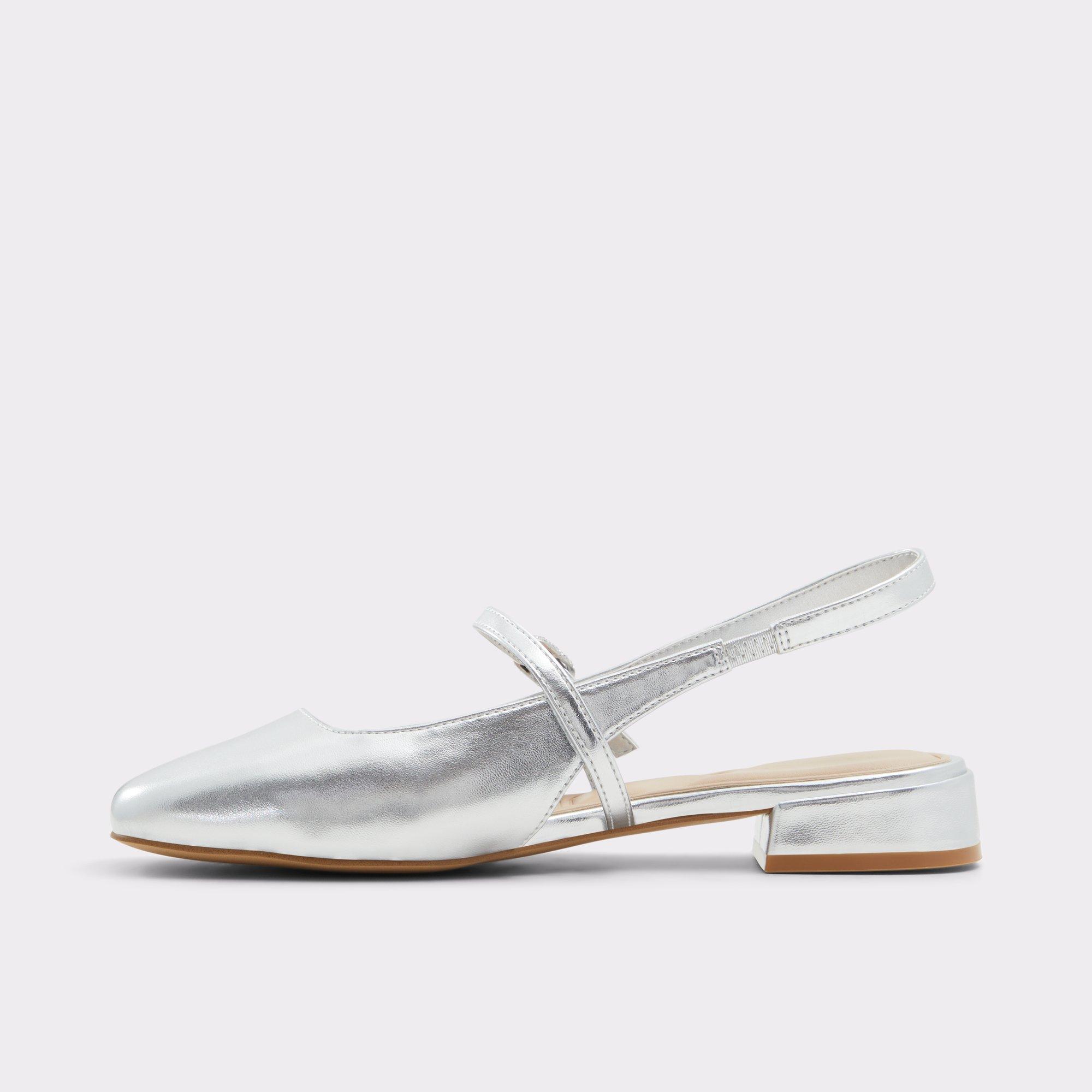 Huguette Silver Women's Slingbacks | ALDO US Product Image