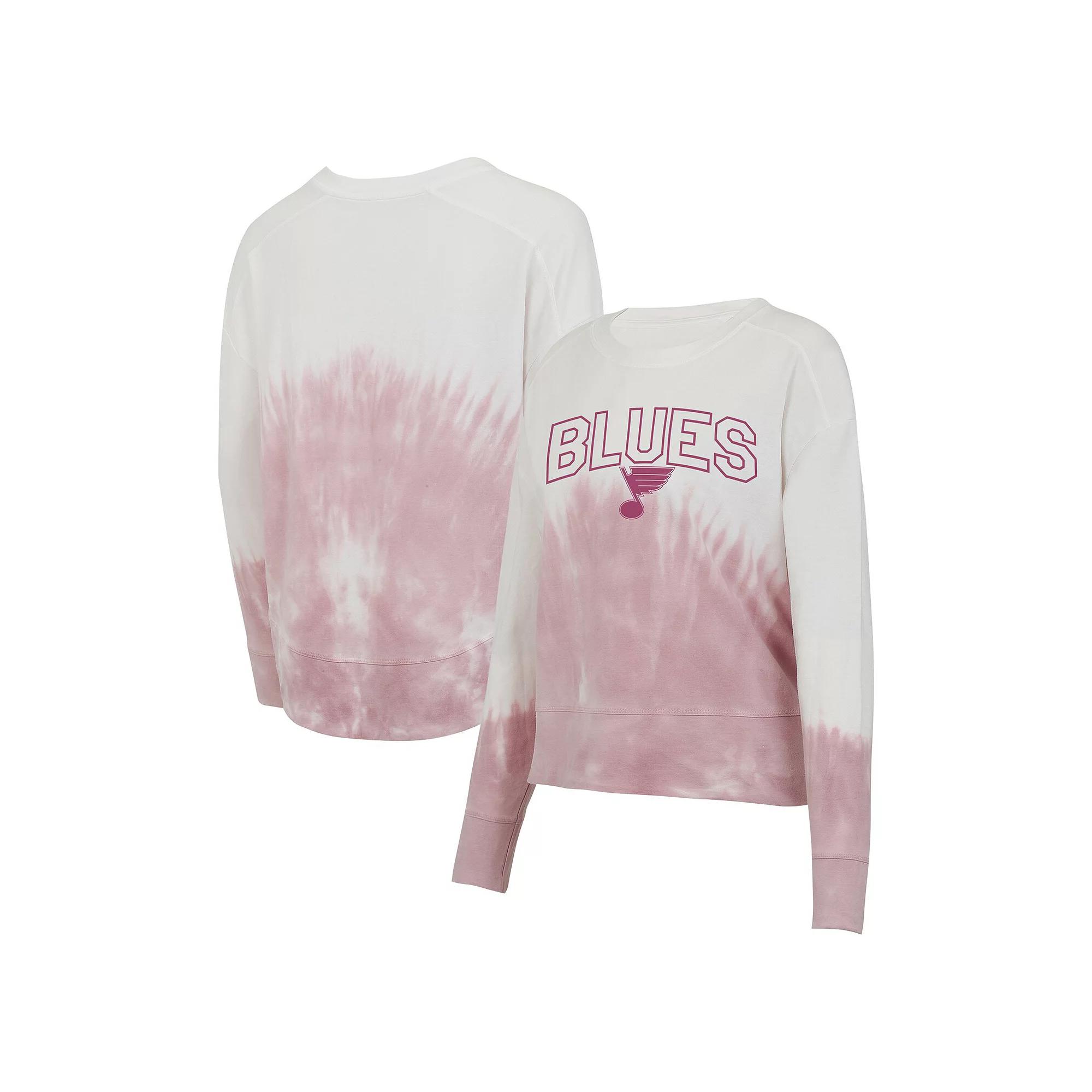 Women's Concepts Sport Pink/White St. Louis Blues Orchard Tie-Dye Long Sleeve T-Shirt, Size: Small Product Image