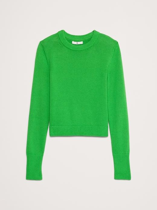 Cotton-Silk Crew-Neck Sweater Product Image