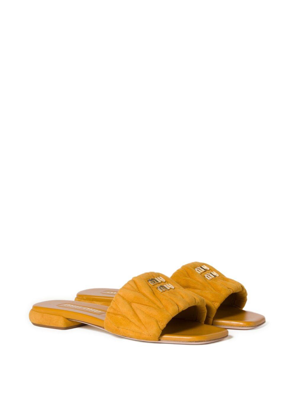 matelassé suede slides Product Image