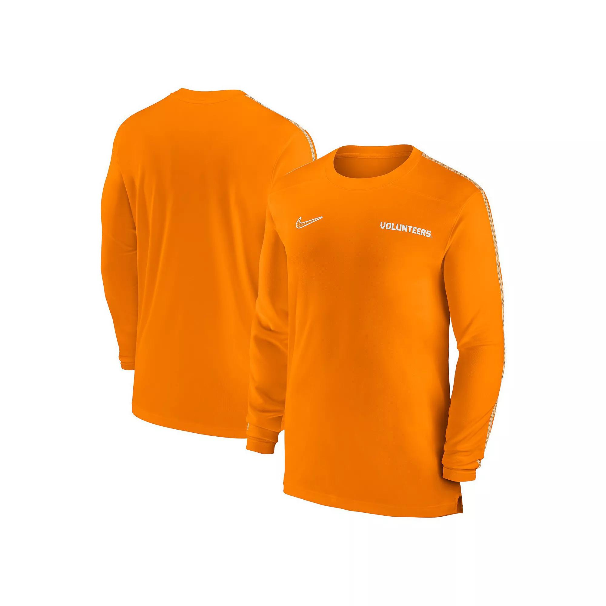 Men's Nike Orange Clemson Tigers 2024 Sideline Coach UV Performance Long Sleeve T-Shirt,  Product Image