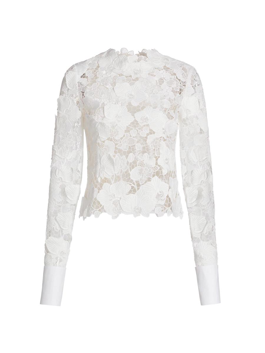 Womens Guipure Lace Top Product Image