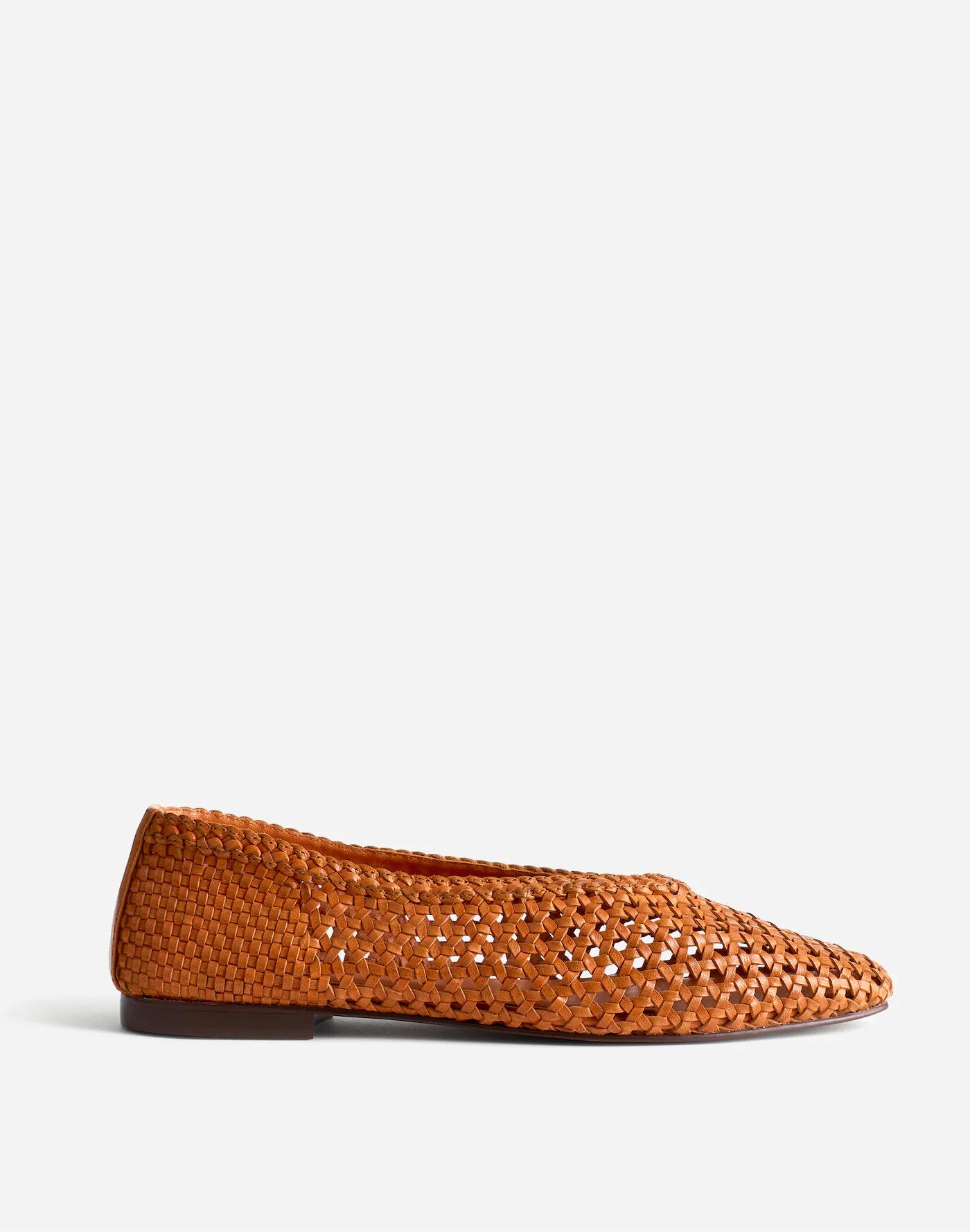 The Mylie Ballet Flat in Handwoven Leather Product Image