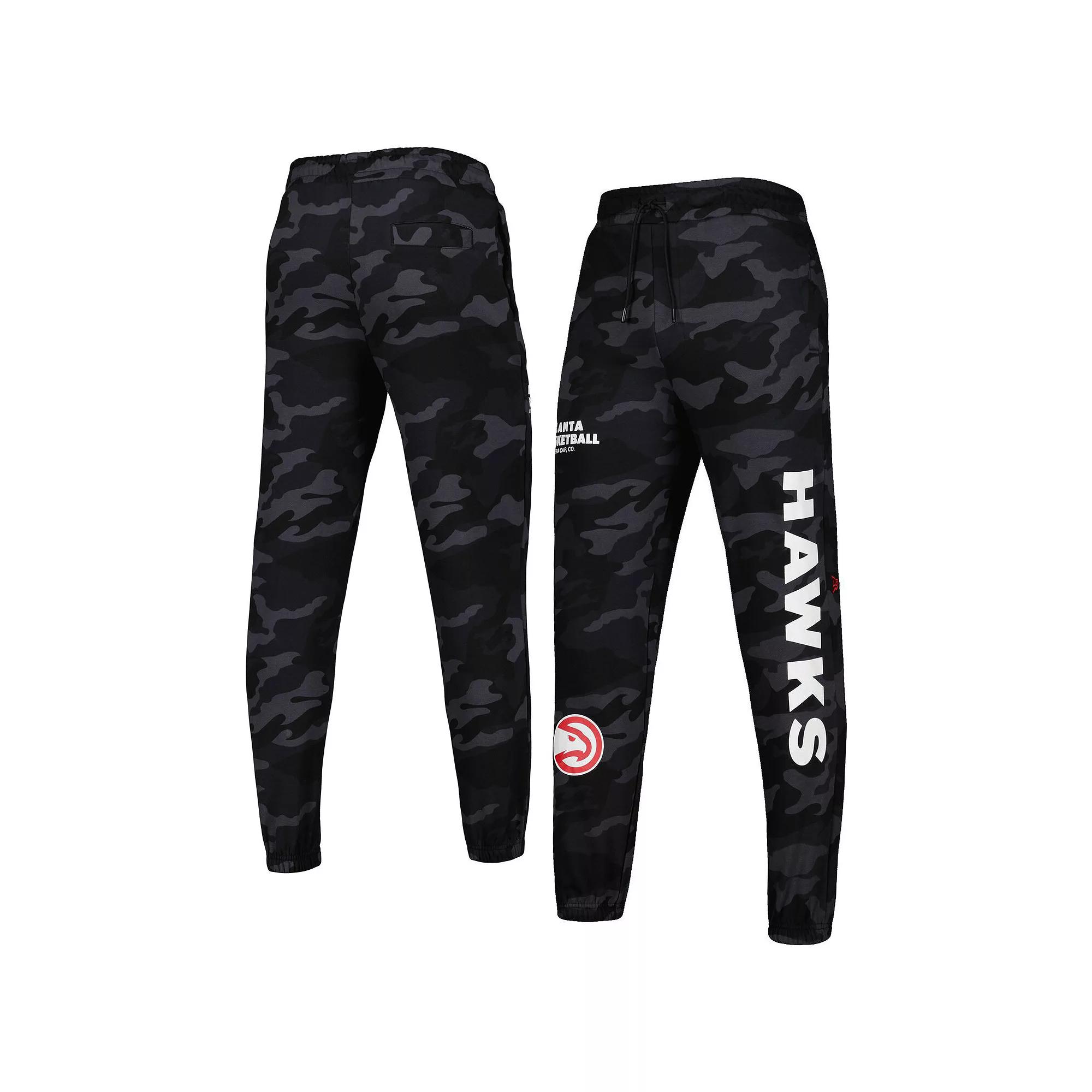 Men's New Era Black/Camo Atlanta Hawks Tonal Joggers, Size: 2XL Product Image