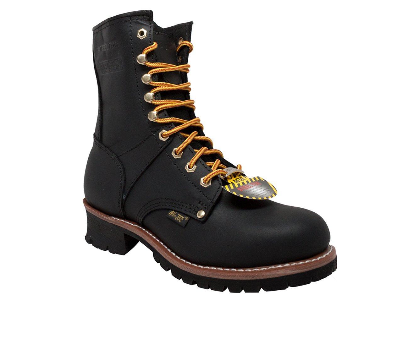 Men's AdTec 9" Waterproof Steel Toe Logger Work Boots Product Image