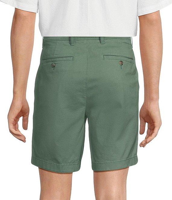 Roundtree & Yorke The Cloud Collection 8#double; Flat-Front Tech Pocket Washed Chino Shorts Product Image