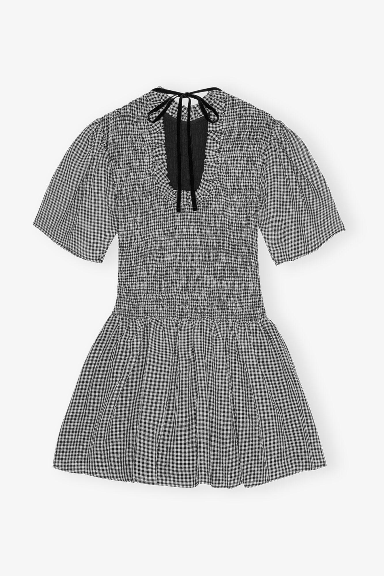 Sheer Check Mini Smock Dress Product Image