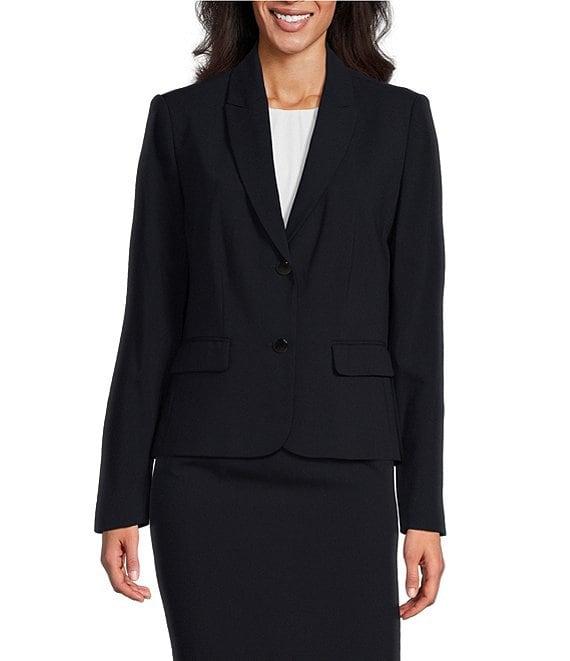 Investments Platinum Suiting Long Sleeve Two Button Notch Lapel Blazer Product Image