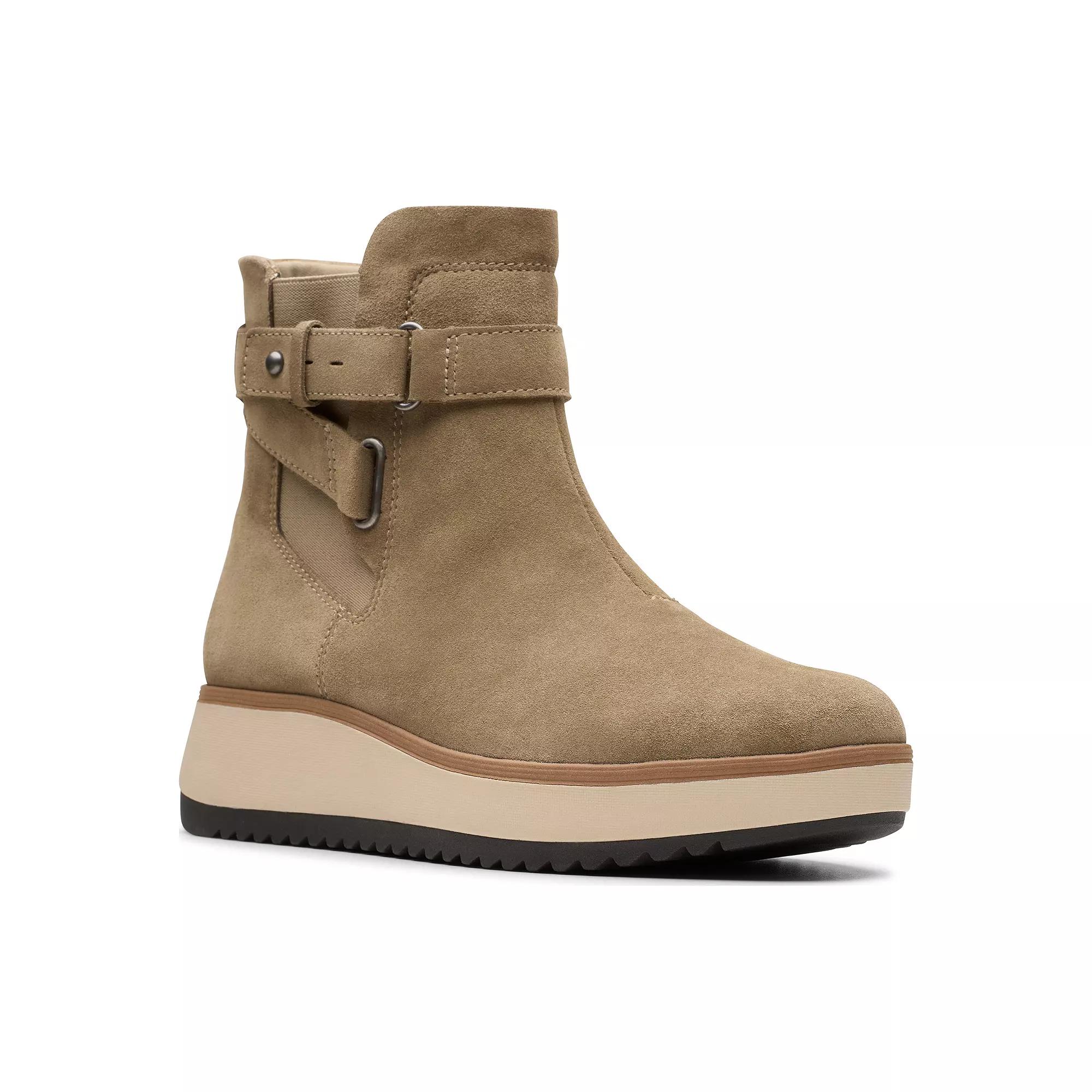 Clarks® Zylah Faye Women's Suede Ankle Boots, Size: 6, Dark Brown Product Image