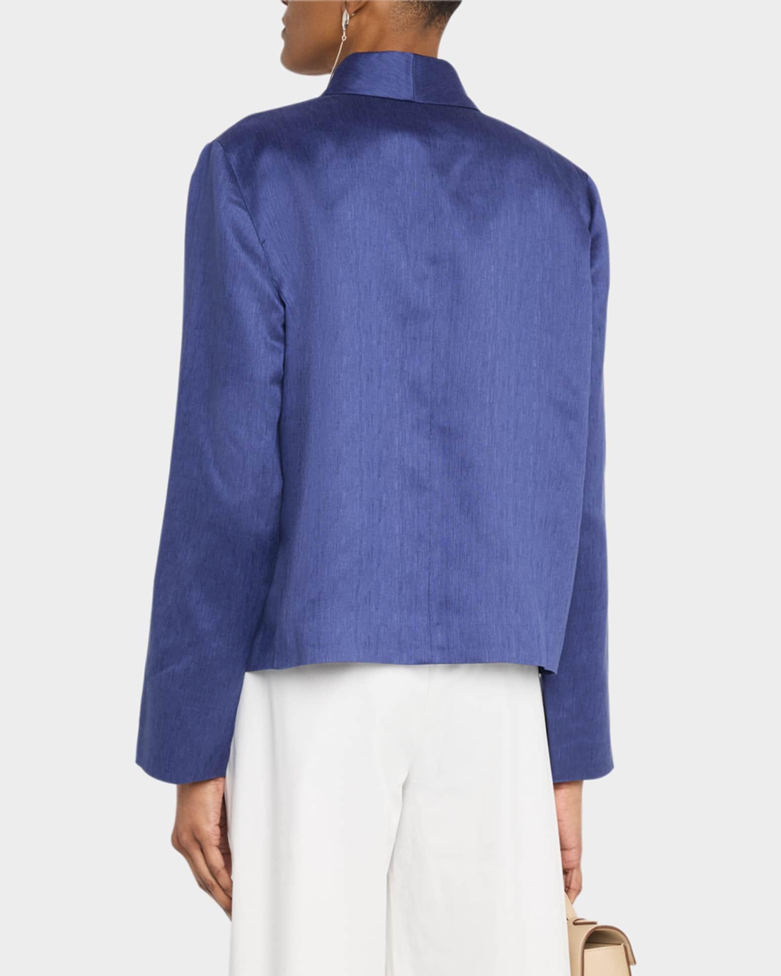 Double-Breasted Textured Silk Jacket Product Image