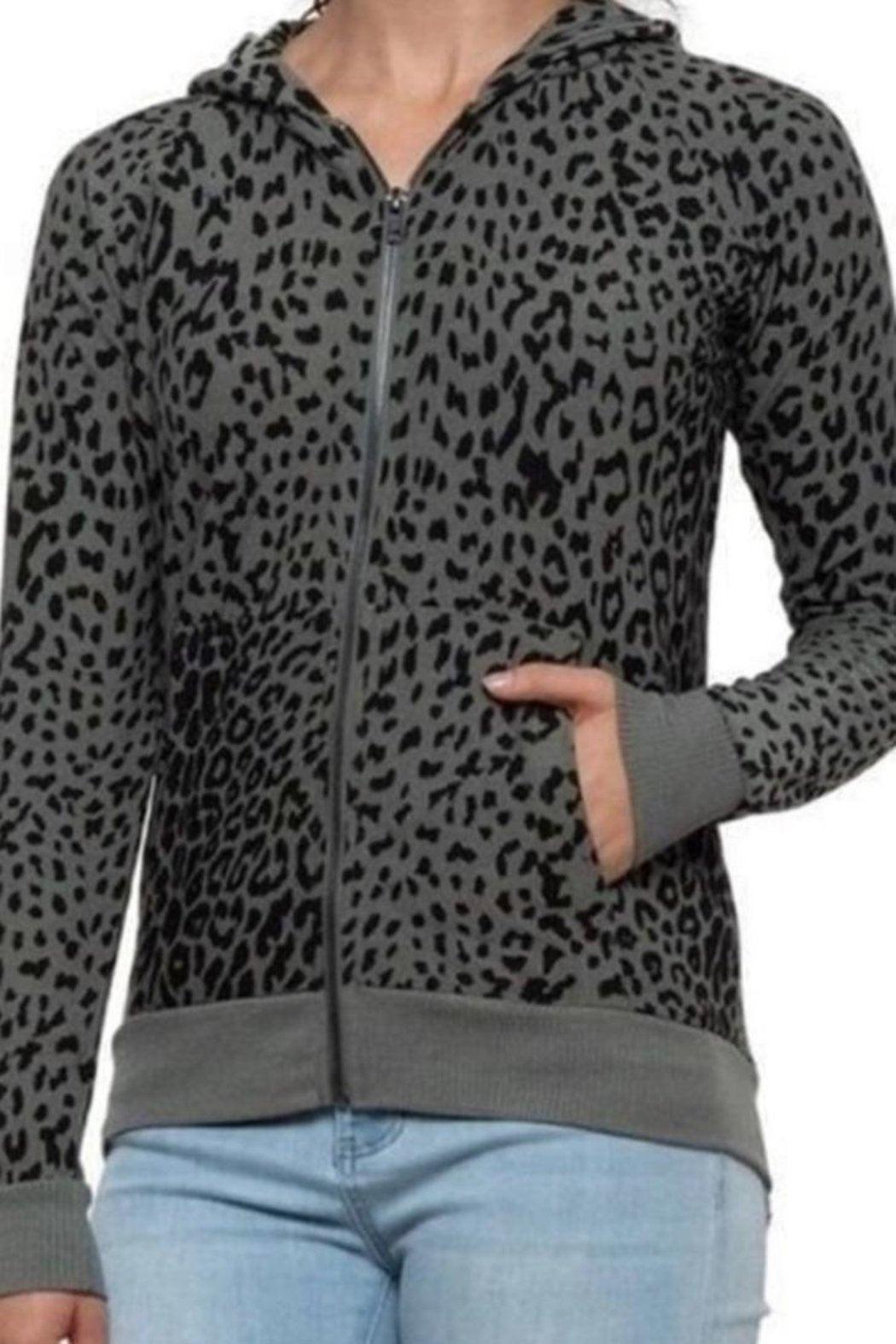 Ch Leopard Print Hoodie Product Image