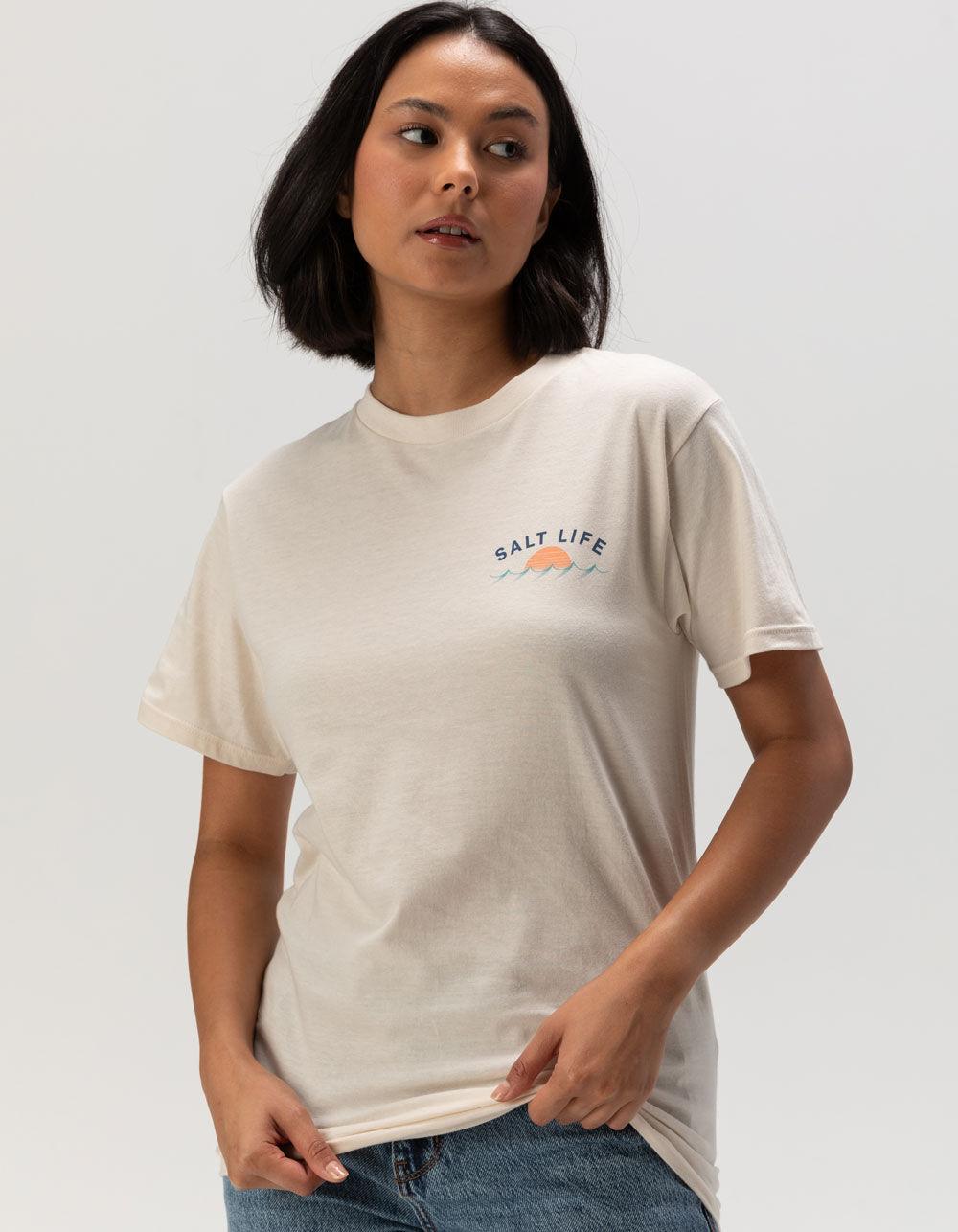 SALT LIFE Sunset Jumpers Womens Tee - CHALK Product Image