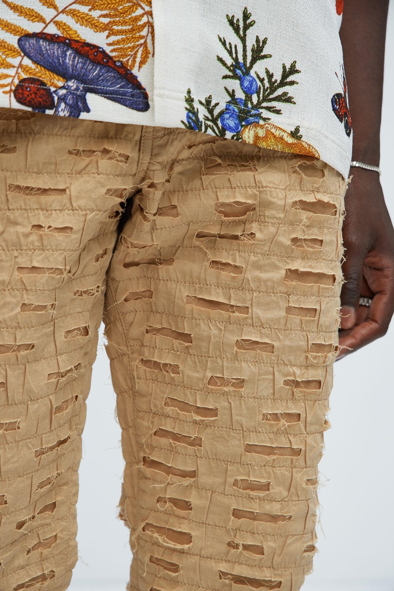 Stone Wall Slim Pants - Khaki Product Image