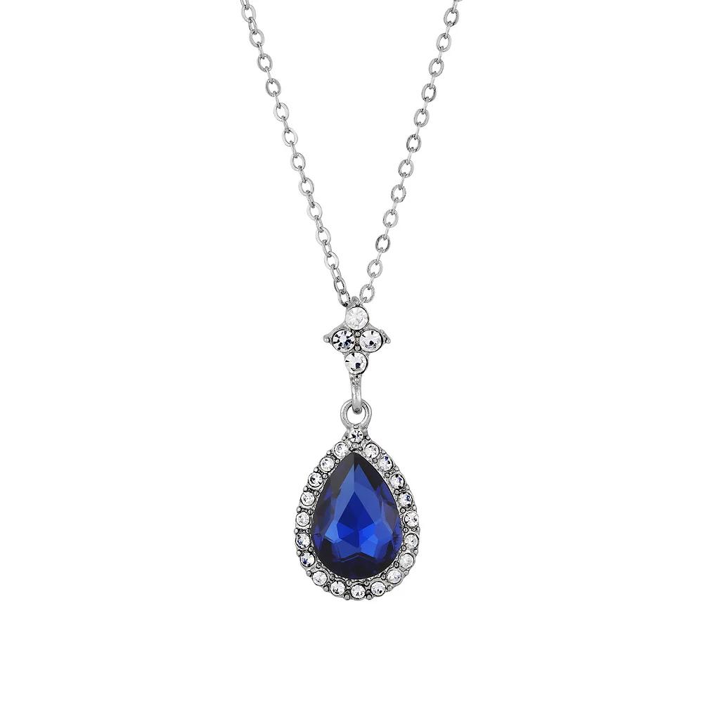 1928 Teardrop Necklace, Womens, Blue Product Image