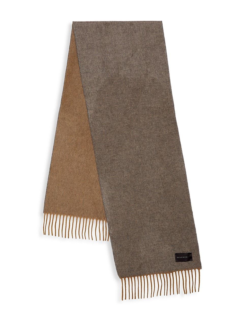 Mens Semi-Reversible Cashmere Scarf Product Image