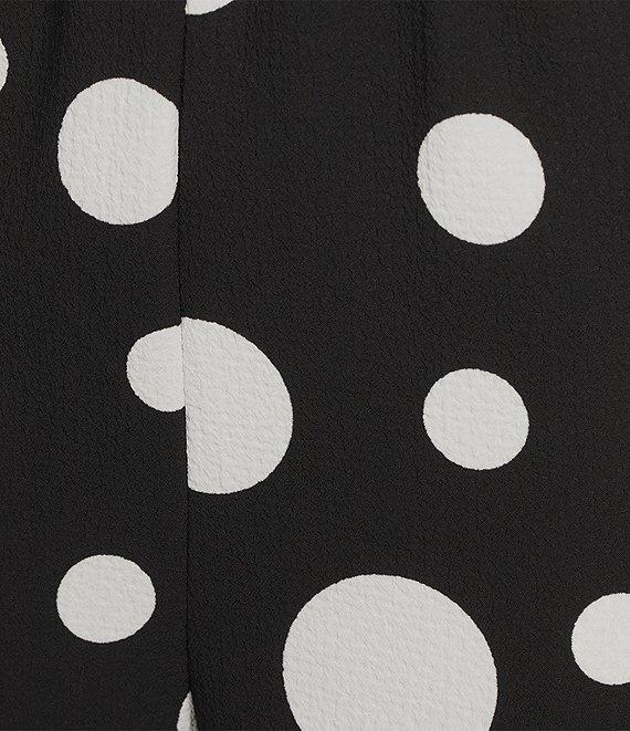 IC Collection Woven Dot Print Elastic Waist Tulip Hem Crop Coordinating Pants Product Image