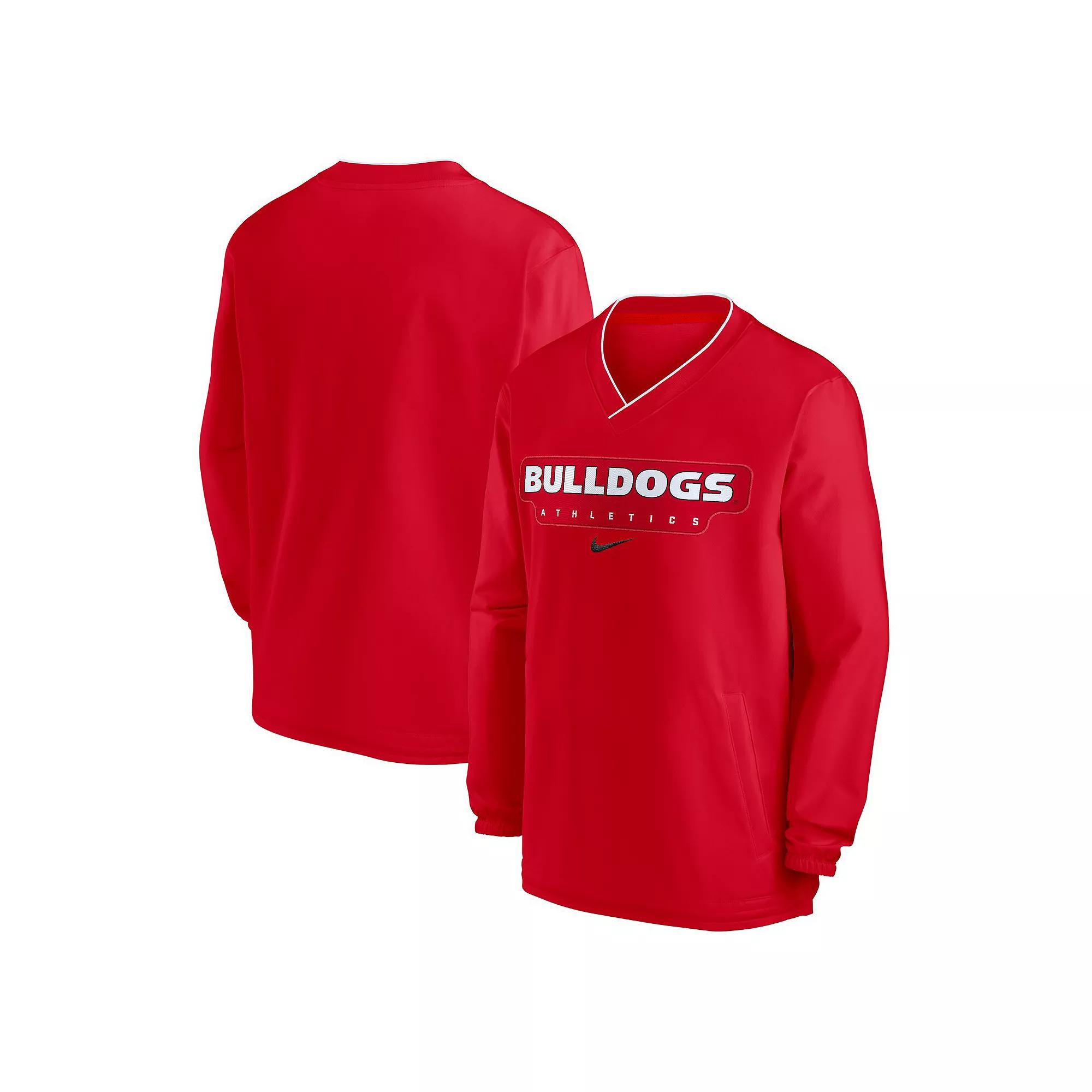 Men's Nike Red Georgia Bulldogs 2024 Sideline Pullover Windshirt,  Product Image